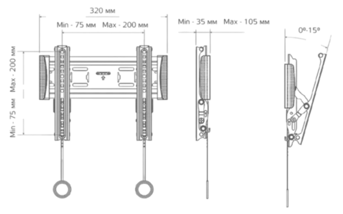 Купить Кронштейн для ТВ Harper TVT-4250T черный  9207076. Характеристики, отзывы и цены в Донецке
