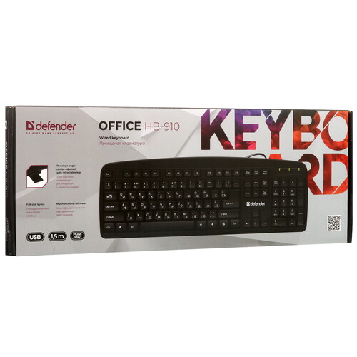 Купить Клавиатура  проводная Defender Office HB-910  9908230. Характеристики, отзывы и цены в Донецке