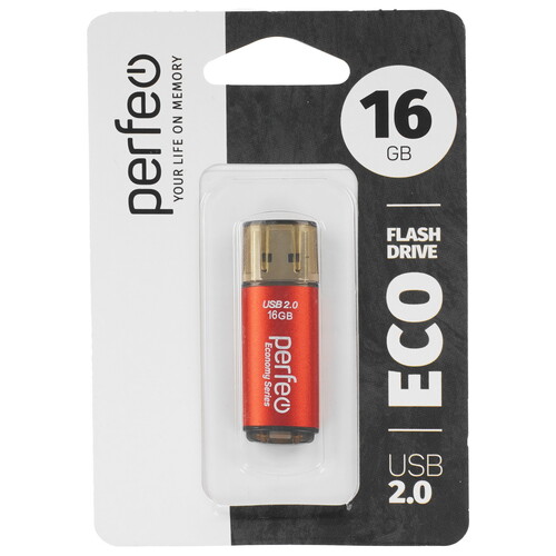 Купить Память USB Flash 16 ГБ Perfeo E04 Economy Series [PF-E04R016ES]  9209251. Характеристики, отзывы и цены в Донецке