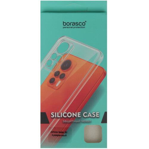 Купить Накладка  BoraSCO Silicone Case для Infinix NOTE 50/ 50 Pro прозрачный  5618585. Характеристики, отзывы и цены в Донецке