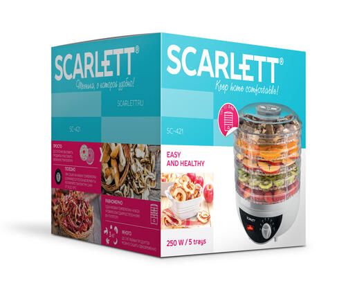 Купить Сушилка для овощей и фруктов Scarlett SC-421 белый  0171918. Характеристики, отзывы и цены в Донецке