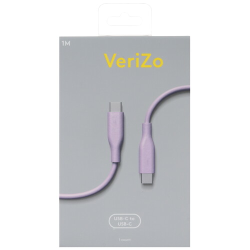 Купить Кабель круглый Verizo USB Type-C - USB Type-C фиолетовый 1 м  5497266. Характеристики, отзывы и цены в Донецке