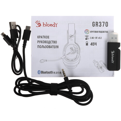 Купить Беспроводные/проводные наушники A4Tech Bloody GR370 черный 2024  5473964. Характеристики, отзывы и цены в Донецке