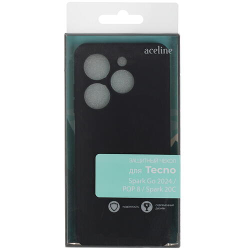 Купить Накладка  Aceline Fresh для Tecno POP 8/ SPARK 20C/ GO 2024 черный  5434977. Характеристики, отзывы и цены в Донецке