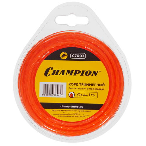 Купить Леска для триммеров Champion Twisted Square C7003  1216081. Характеристики, отзывы и цены в Донецке