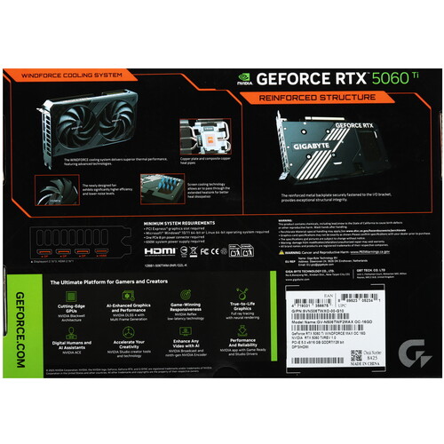 Купить Видеокарта GIGABYTE GeForce RTX 5060 Ti WINDFORCE MAX OC  5634847. Характеристики, отзывы и цены в Донецке