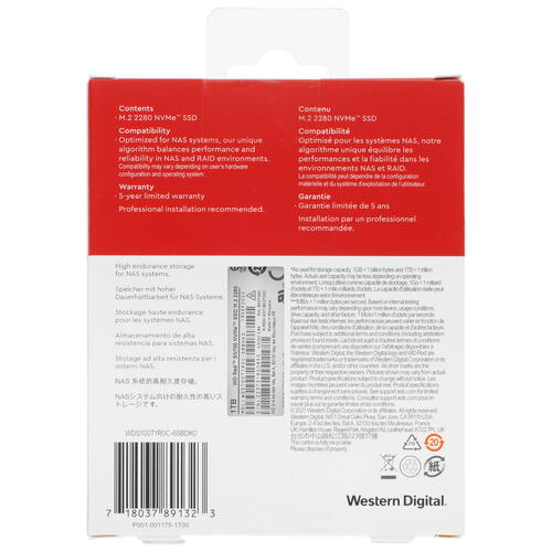Купить 1000 ГБ SSD M.2 накопитель WD Red SN700 [WDS100T1R0C]  5097479. Характеристики, отзывы и цены в Донецке