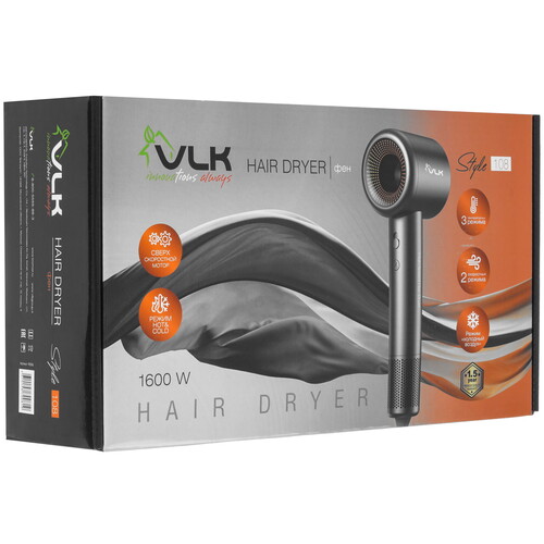 Купить Фен VLK Style-108 серый  9233757. Характеристики, отзывы и цены в Донецке