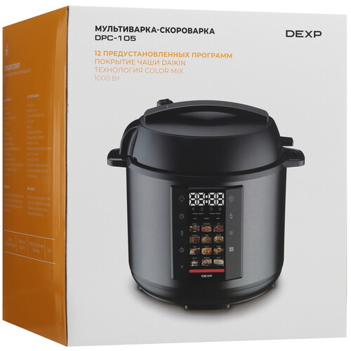 Купить Мультиварка-скороварка DEXP DPC-105 черный  9070244. Характеристики, отзывы и цены в Донецке