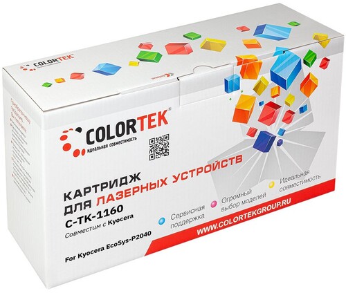 Купить Картридж лазерный Colortek TK-1160 черный  8157630. Характеристики, отзывы и цены в Донецке