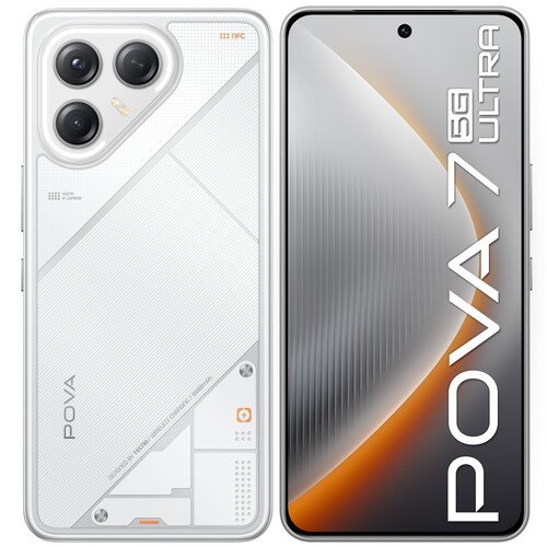 Купить 6.67" Смартфон Tecno POVA 7 Ultra 5G 256 ГБ белый  5635543. Характеристики, отзывы и цены в Донецке