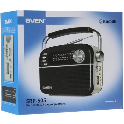 Купить Радиоприемник SVEN SRP-505 черный  9908364. Характеристики, отзывы и цены в Донецке