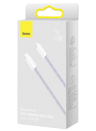Купить Кабель круглый Baseus Lightning 8-pin - USB Type-C фиолетовый 2 м  9260666. Характеристики, отзывы и цены в Донецке