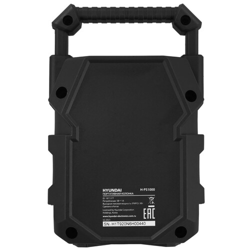 Купить Портативная колонка Hyundai H-PS1000, черный  5423619. Характеристики, отзывы и цены в Донецке