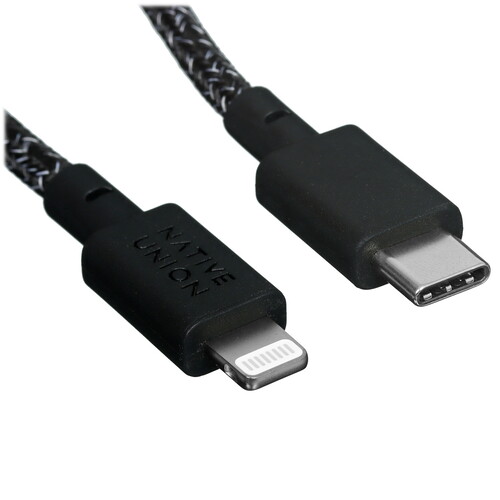 Купить Кабель круглый Native Union Lightning 8-pin MFI - USB Type-C черный 1.2 м  5466044. Характеристики, отзывы и цены в Донецке