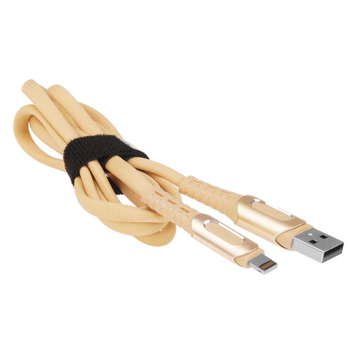 Купить Кабель круглый BY Lightning 8-pin - USB 2.0 Type-A золотистый 1 м  5482272. Характеристики, отзывы и цены в Донецке