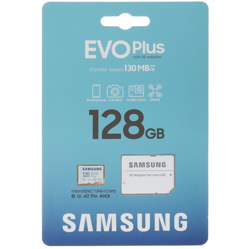 Купить Карта памяти Samsung EVO Plus microSDXC 128 ГБ  5496400. Характеристики, отзывы и цены в Донецке