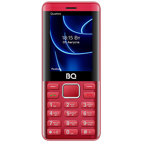 Купить Сотовый телефон BQ 2453 Quattro красный  9116331. Характеристики, отзывы и цены в Донецке