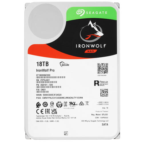 Купить 18 ТБ Жесткий диск Seagate IronWolf Pro [ST18000NE000]  5412889. Характеристики, отзывы и цены в Донецке