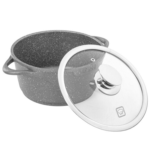 Купить Кастрюля MercuryHaus Granite MC - 1818 2.5 л 20 см серый  9150930. Характеристики, отзывы и цены в Донецке