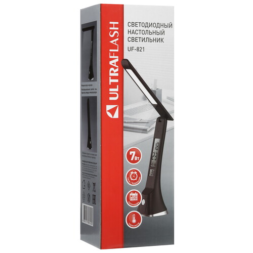Купить Настольный светильник Ultraflash UF-821 C02 черный  9118386. Характеристики, отзывы и цены в Донецке