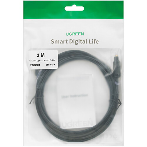 Купить Кабель оптический  Ugreen ODT Toslink - ODT Toslink черный  5026966. Характеристики, отзывы и цены в Донецке