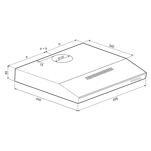 Купить Вытяжка подвесная KRONA JILLIAN 500 inox PB серебристый/серебристый  9282050. Характеристики, отзывы и цены в Донецке