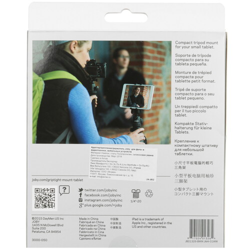 Купить Держатель на штатив JOBY GripTight Mount (Small Tablet) черный  5483852. Характеристики, отзывы и цены в Донецке