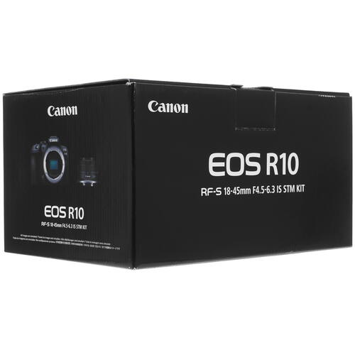 Купить Беззеркальный фотоаппарат Canon EOS R10 Kit 18-45 mm IS STM черный  5068874. Характеристики, отзывы и цены в Донецке
