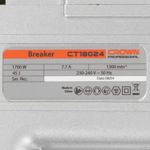 Купить Отбойный молоток CROWN CT18024 BMC  9288529. Характеристики, отзывы и цены в Донецке