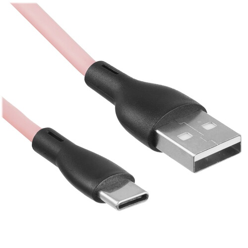 Купить Кабель круглый Perfeo USB Type-C - USB 2.0 Type-A розовый 1 м  9173178. Характеристики, отзывы и цены в Донецке