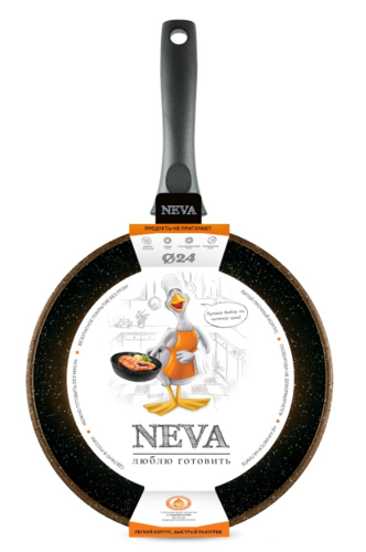 Купить Сковорода НМП Neva Granite Brown NGB124  9150133. Характеристики, отзывы и цены в Донецке