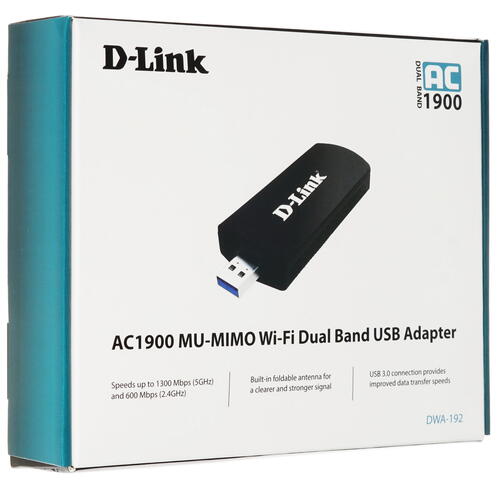 Купить Wi-Fi адаптер D-Link DWA-192/B1  1686116. Характеристики, отзывы и цены в Донецке