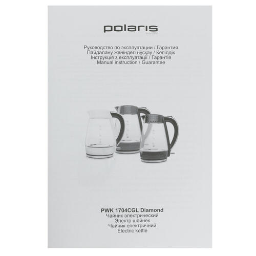 Купить Электрочайник Polaris PWK 1704CGL Diamond черный  1394633. Характеристики, отзывы и цены в Донецке