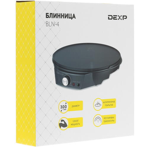 Купить Блинница настольная DEXP BLN-4 черный  1385293. Характеристики, отзывы и цены в Донецке