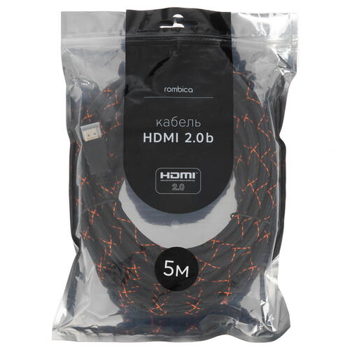 Купить Кабель  Rombica HDMI - HDMI, 5 м  4850587. Характеристики, отзывы и цены в Донецке