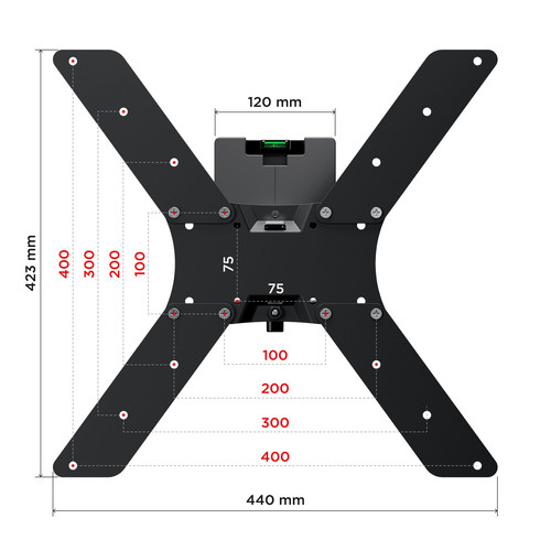Купить Кронштейн для ТВ Holder LCDS-5519 черный  1375646. Характеристики, отзывы и цены в Донецке