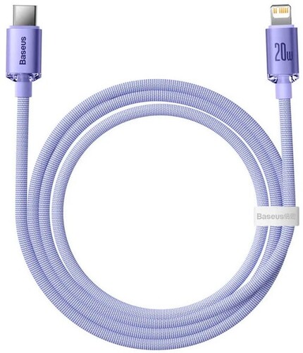 Купить Кабель круглый Baseus Lightning 8-pin - USB Type-C фиолетовый 2 м  5627610. Характеристики, отзывы и цены в Донецке