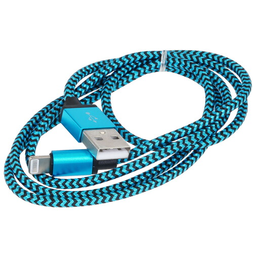 Купить Кабель круглый Cablexpert Lightning 8-pin - USB 2.0 Type-A голубой 1 м  5485441. Характеристики, отзывы и цены в Донецке