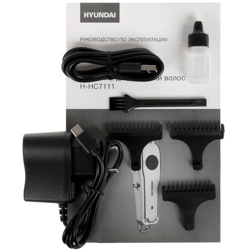 Купить Машинка для стрижки Hyundai H-HC7111 серебристый  5040457. Характеристики, отзывы и цены в Донецке