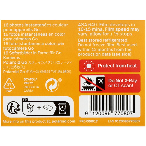 Купить Картридж для моментальной печати Polaroid Go Color Film Double Pack  5476385. Характеристики, отзывы и цены в Донецке