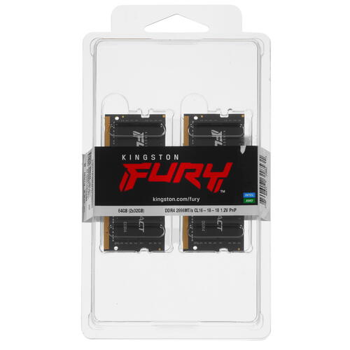 Купить Оперативная память SODIMM Kingston FURY Impact [KF426S16IBK2/64] 64 ГБ  5053768. Характеристики, отзывы и цены в Донецке