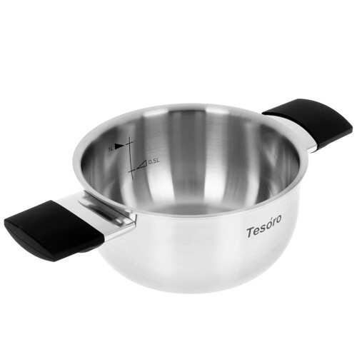 Купить Кастрюля Tesoro Modica КС514 1.4 л 16 см серебристый  9165204. Характеристики, отзывы и цены в Донецке