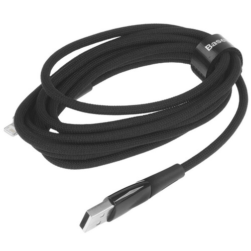 Купить Кабель круглый Baseus Lightning 8-pin - USB 2.0 Type-A черный 2 м  9167137. Характеристики, отзывы и цены в Донецке