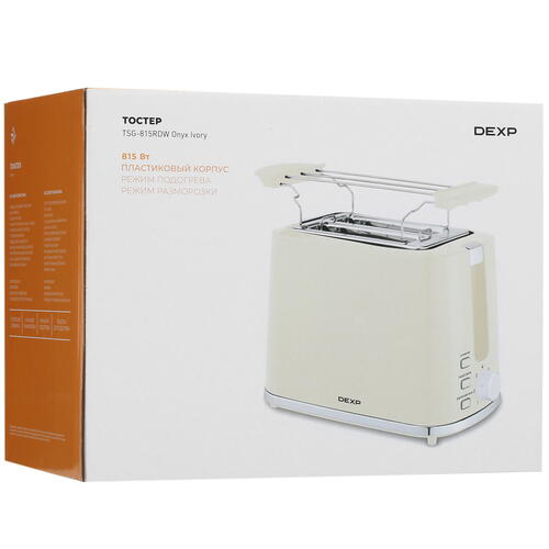 Купить Тостер DEXP TSG-815RDW бежевый  5418842. Характеристики, отзывы и цены в Донецке