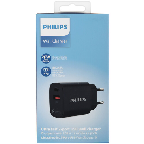 Купить Сетевое зарядное устройство Philips черный  5494066. Характеристики, отзывы и цены в Донецке