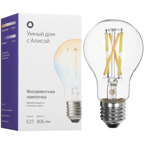 Купить Умная филаментная лампа Яндекс YNDX-00554 Filament  5603532. Характеристики, отзывы и цены в Донецке
