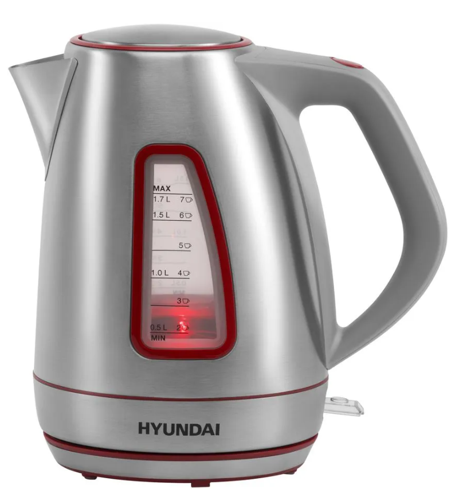 Купить Электрочайник Hyundai HYK-S3601 серебристый  5353076. Характеристики, отзывы и цены в Донецке