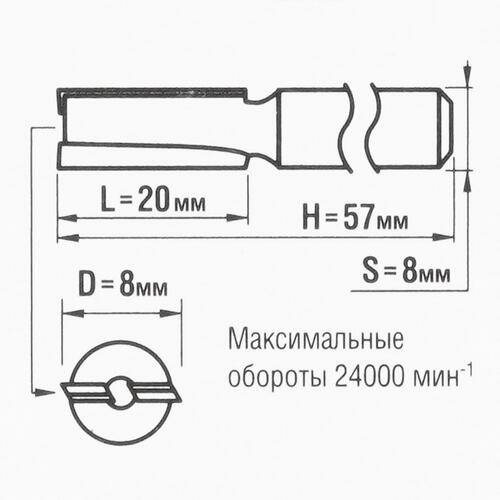 Купить Фреза ЗУБР 28755-8-19  5306808. Характеристики, отзывы и цены в Донецке