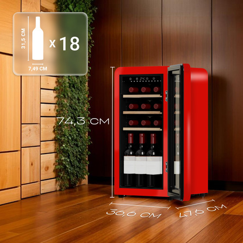 Купить Винный шкаф TESLER CWC-188 красный  9372471. Характеристики, отзывы и цены в Донецке